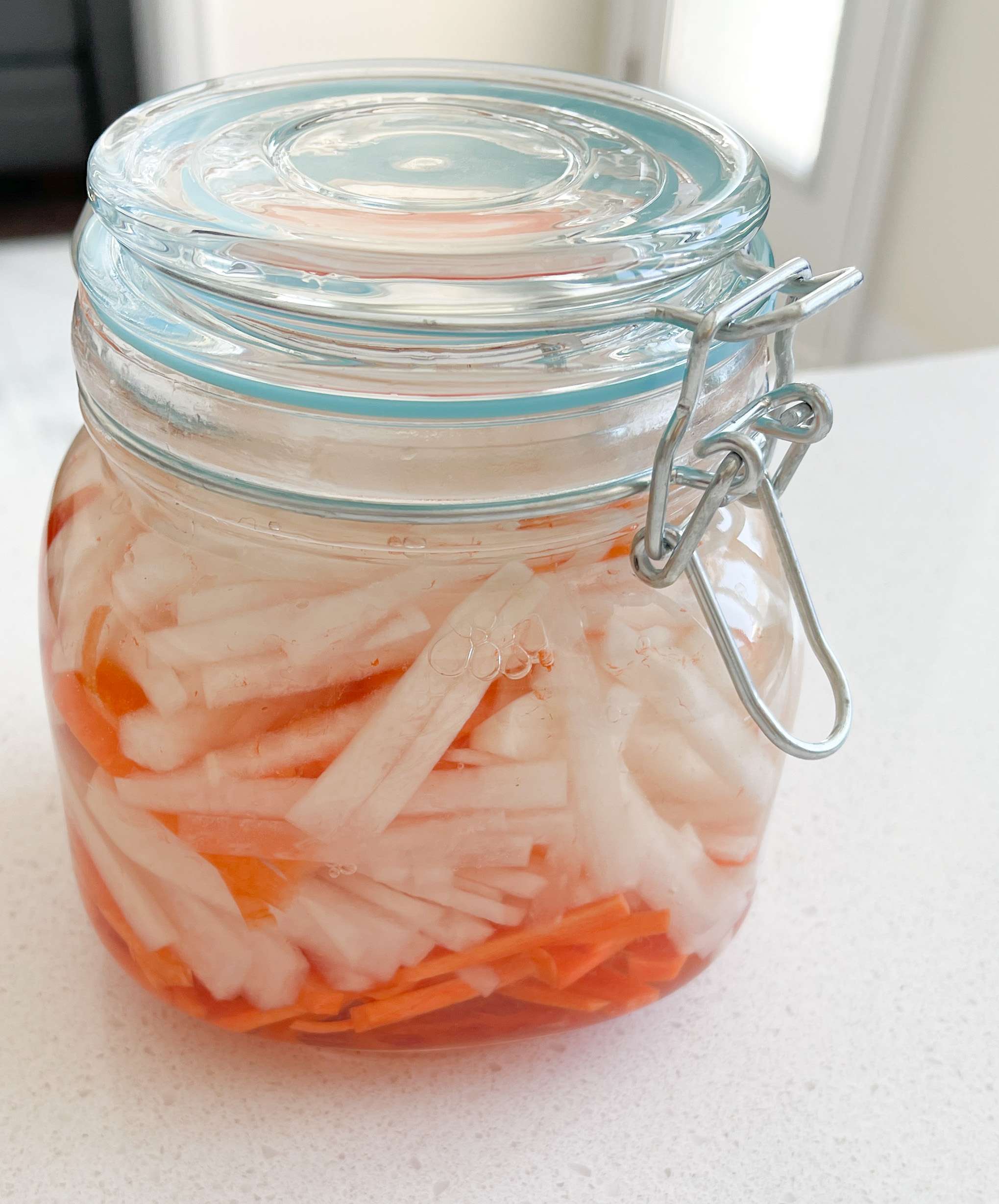 pickled carrots and daikon