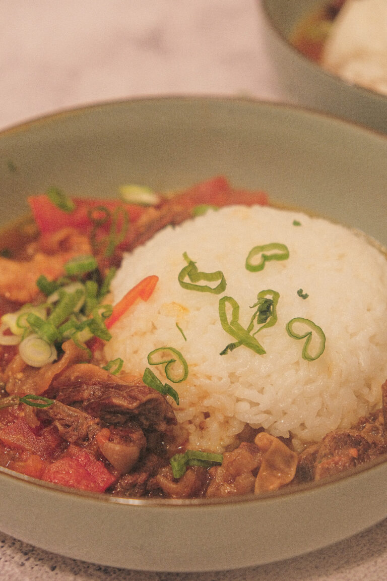 tomato beef stew with rice