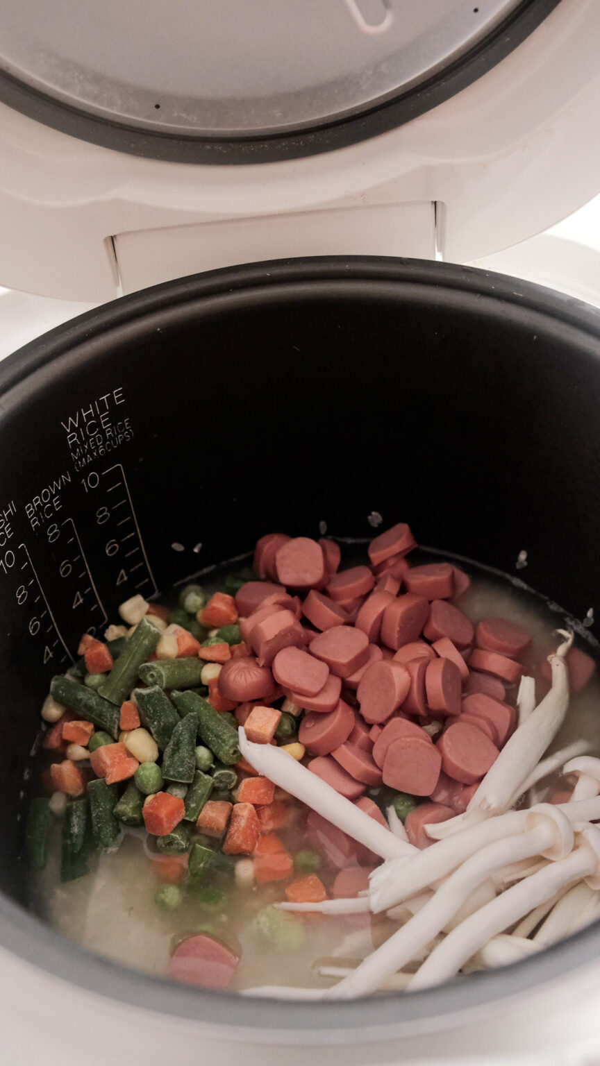 Braised rice- Rice cooker and oven method, one pot meal