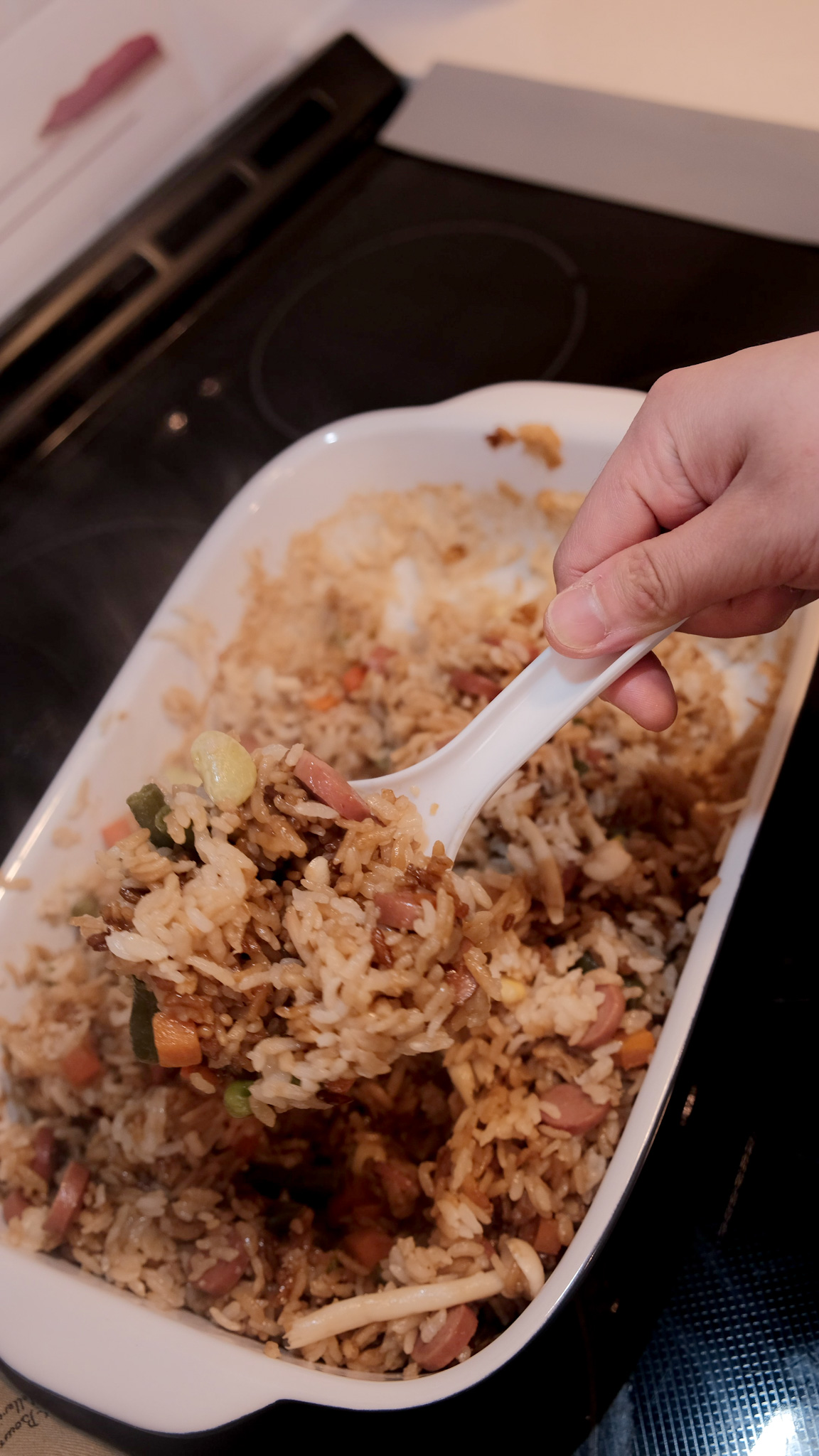Braised rice- Rice cooker and oven method, one pot meal
