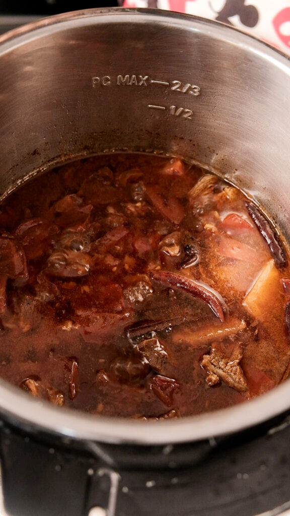 after pressure cooking
