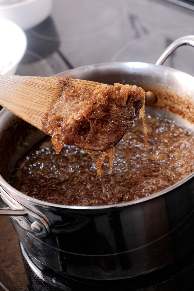 onions when the oil is finished cooking.