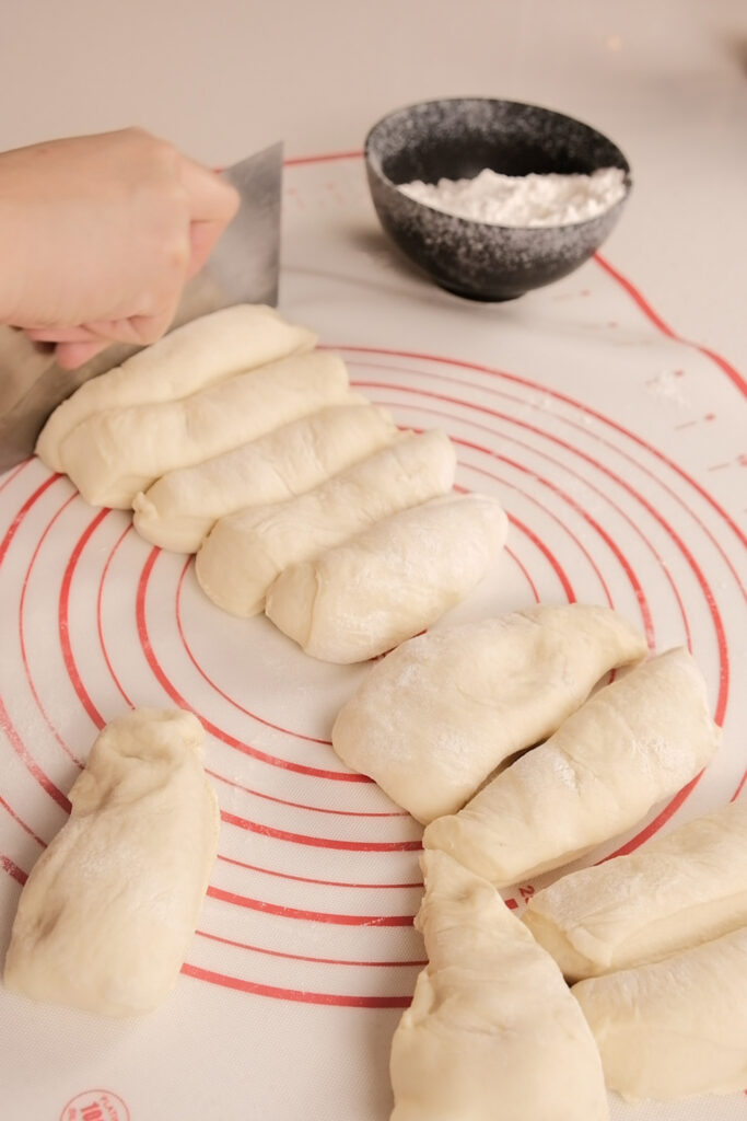 dividing the dough
