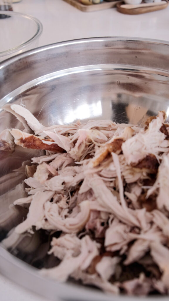 Shredded rotisserie chicken