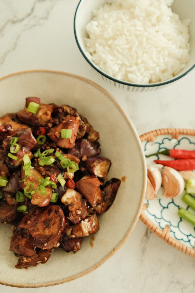 Braised eggplant