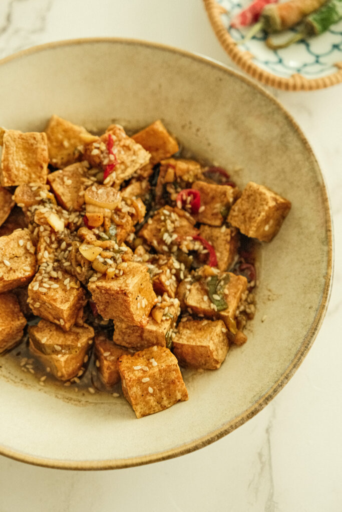 Air fryer crispy tofu