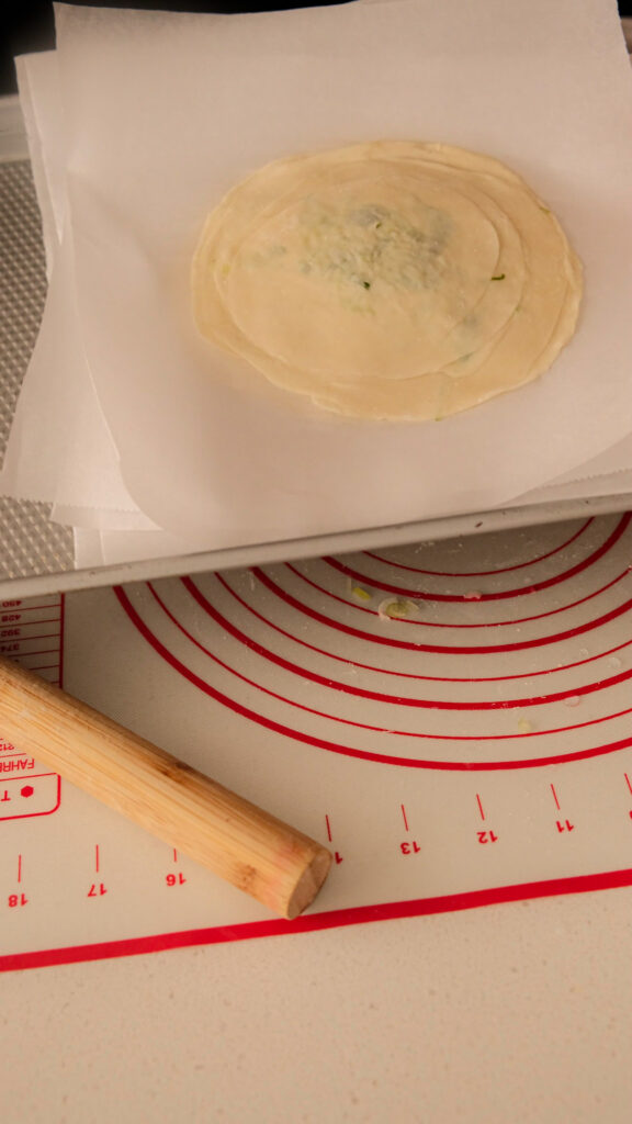 multiple scallion pancake