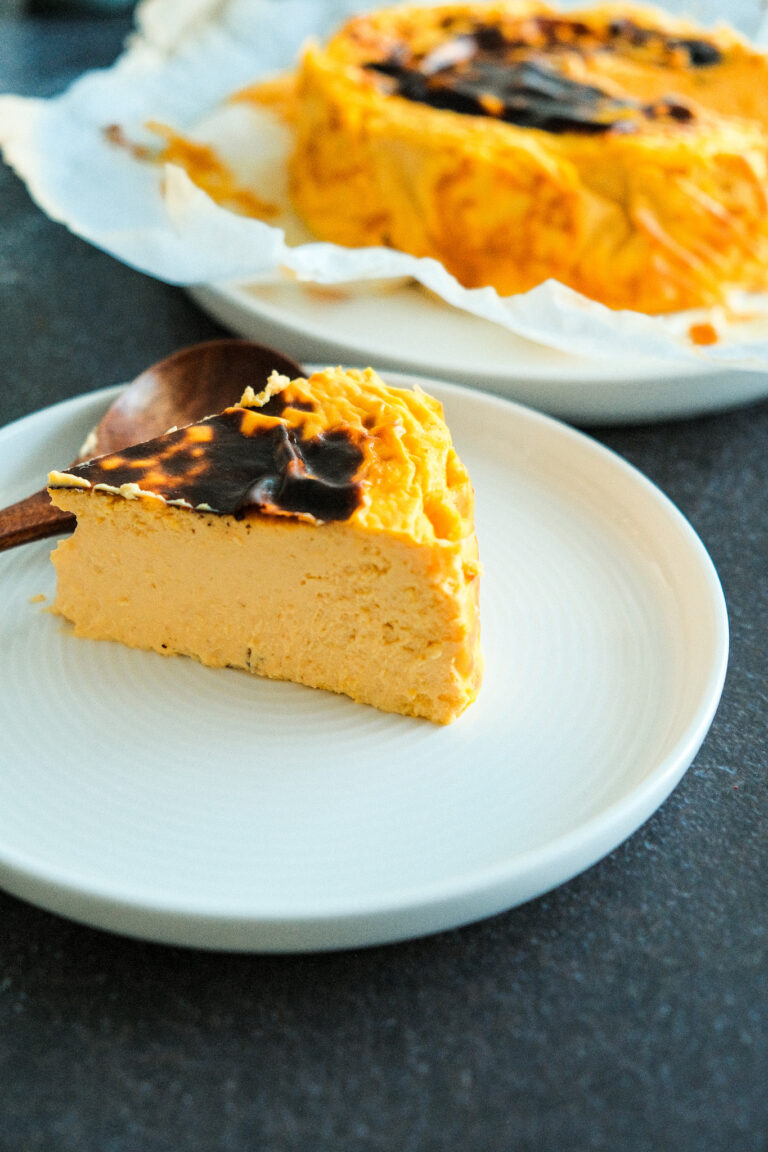 Pumpkin burnt Basque cheesecake