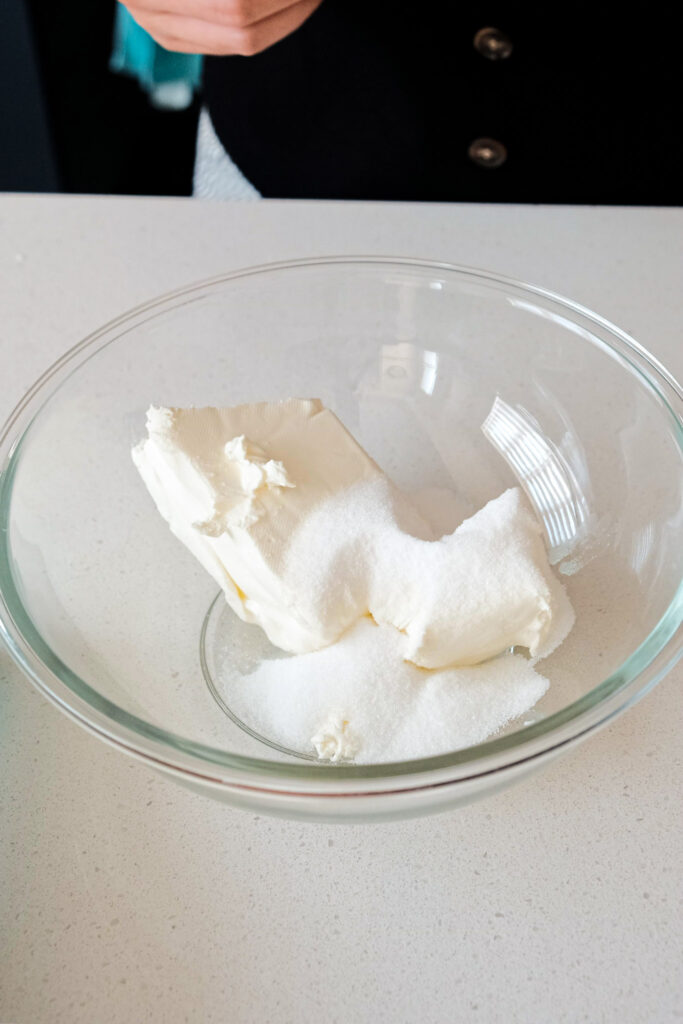 Cream cheese and sugar