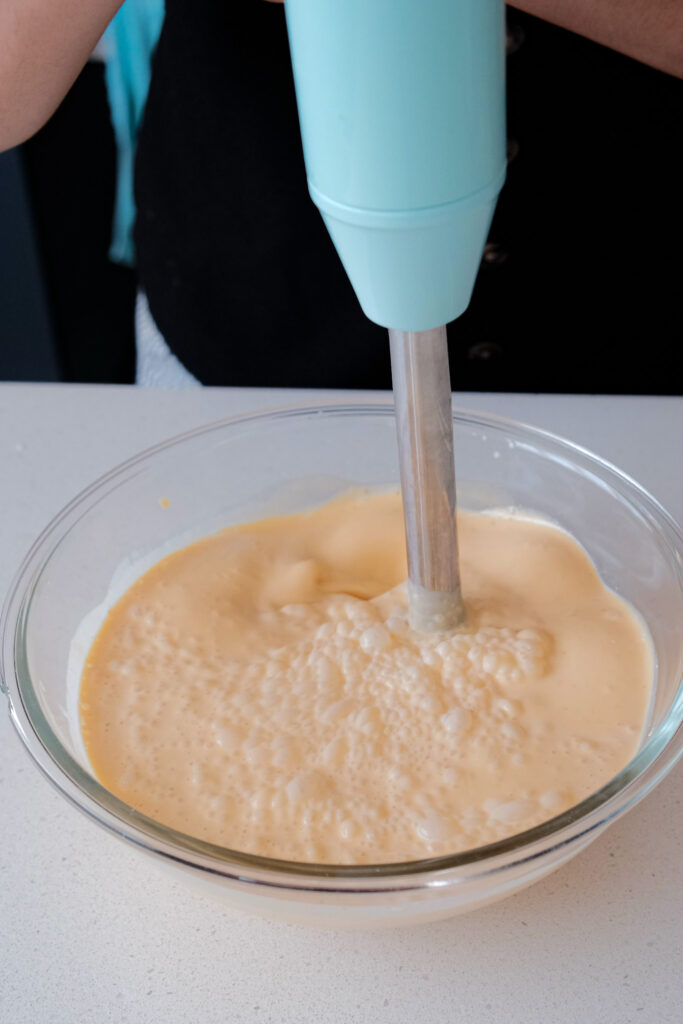 Blending after cornstarch addition