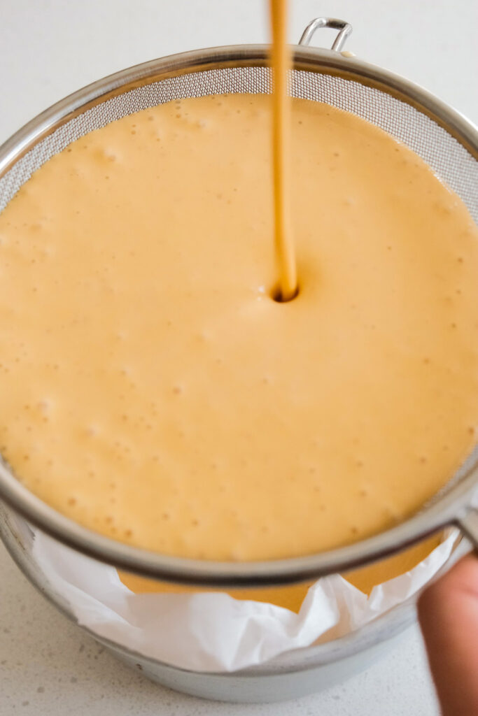 Straining batter