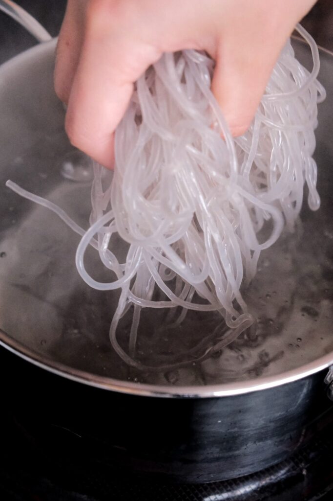 Boiling potato noodles
