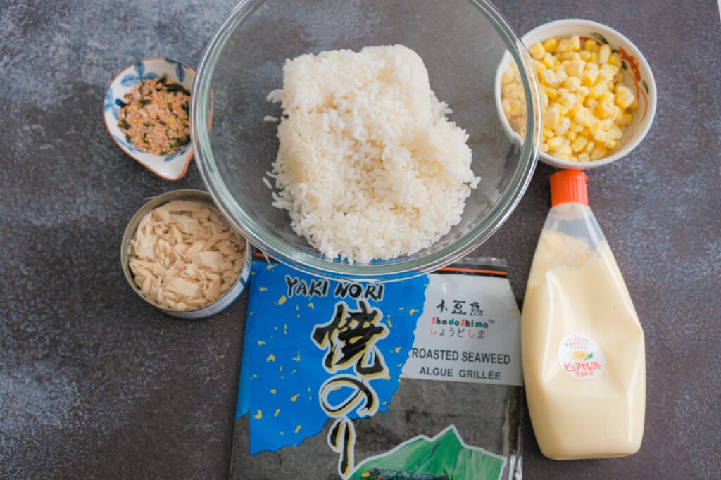 Ingredients for yaki onigiri