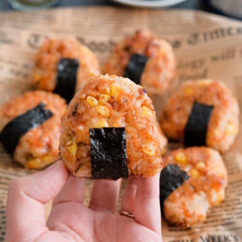 Holding Yaki onigiri