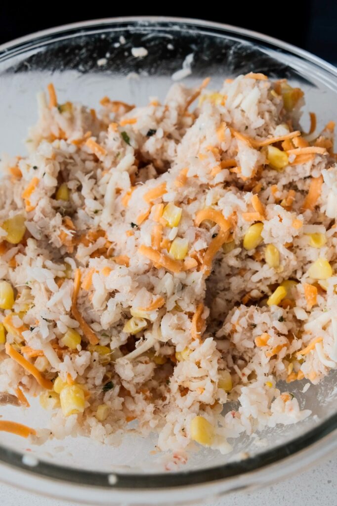 mixed rice for yaki onigiri