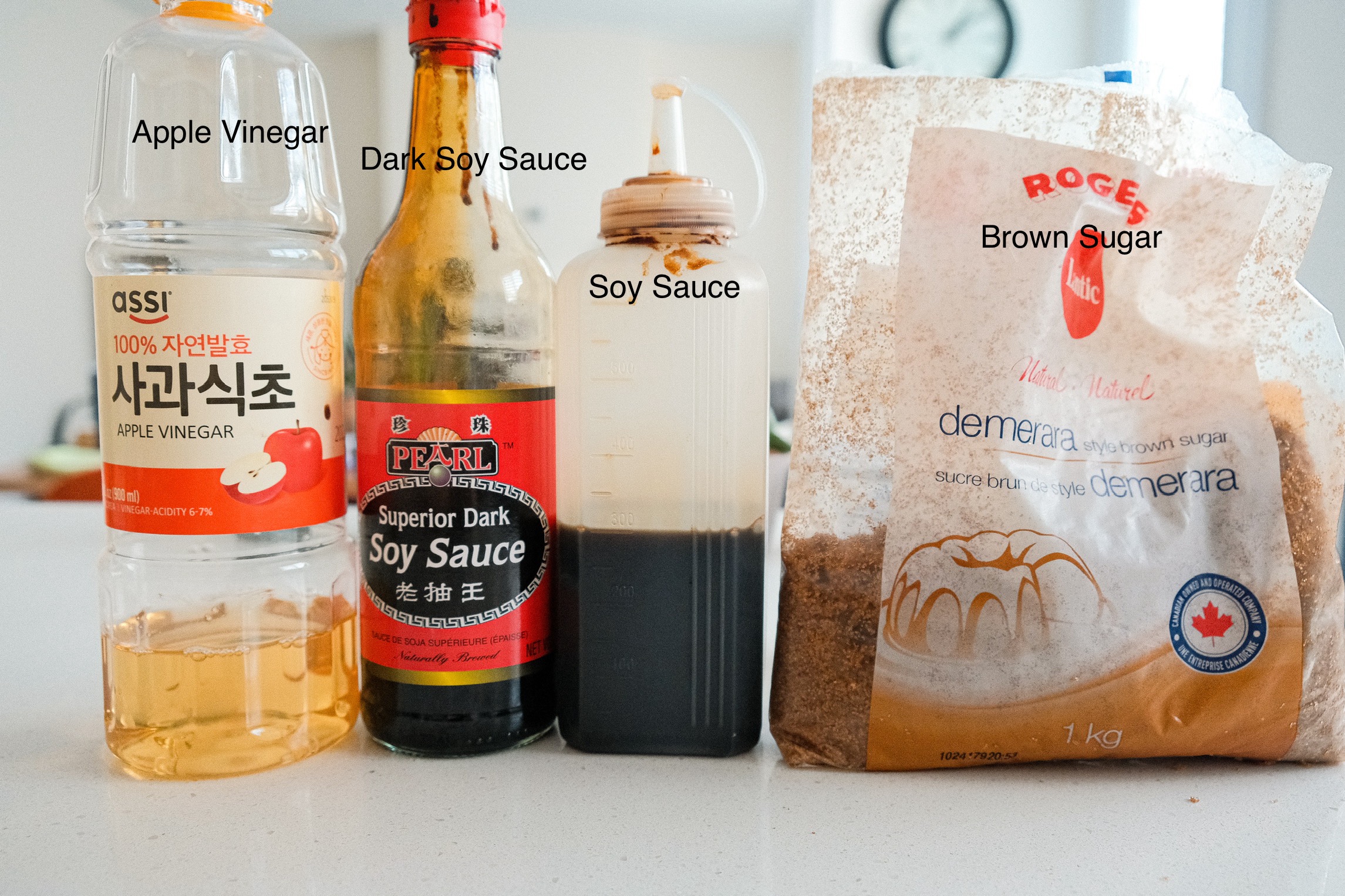 Ingredients for sauce