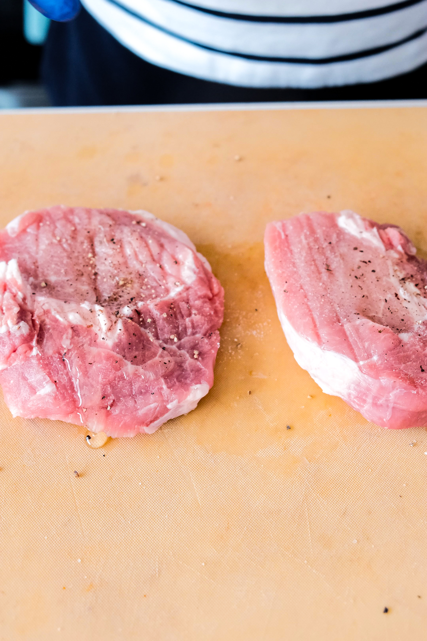 Marinated pork chops