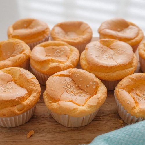 Chiffon cupcakes different angle