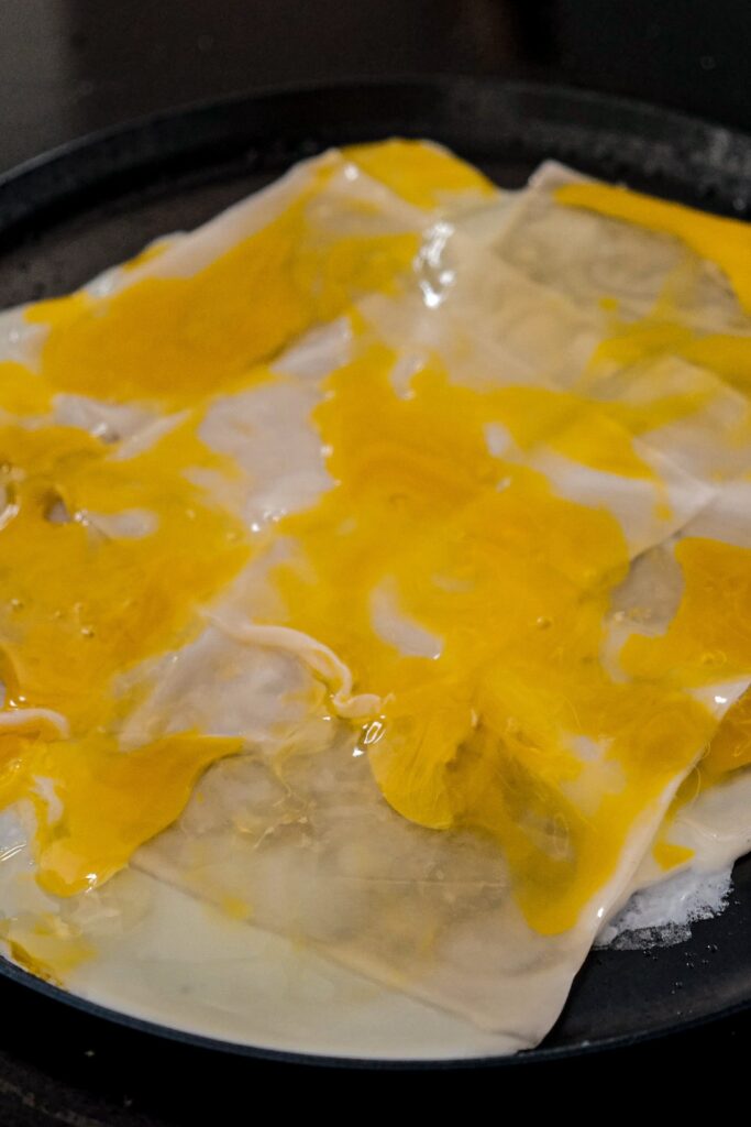 Wonton wrapper with egg