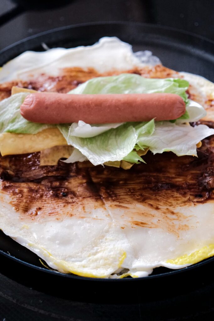 Putting the toppings on