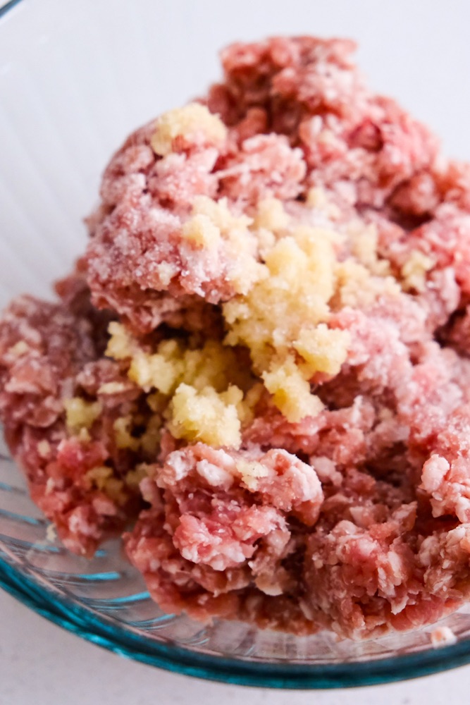 Marinating ground pork