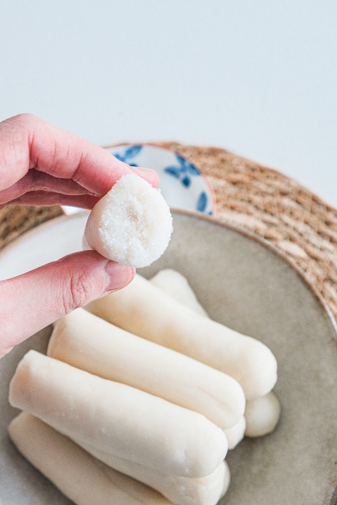 homemade rice cake with sugar